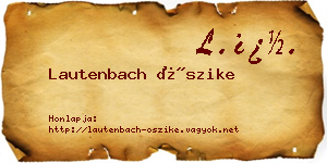 Lautenbach Őszike névjegykártya